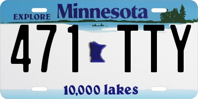 MN license plate 471TTY
