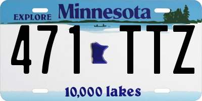 MN license plate 471TTZ
