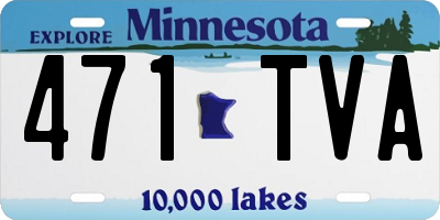 MN license plate 471TVA