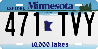 MN license plate 471TVY