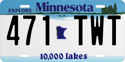 MN license plate 471TWT