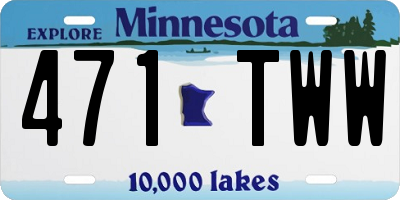 MN license plate 471TWW