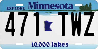 MN license plate 471TWZ