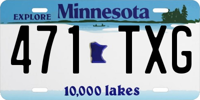 MN license plate 471TXG