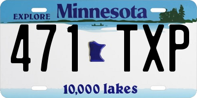 MN license plate 471TXP