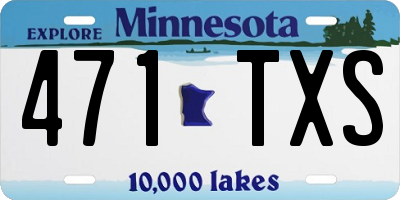MN license plate 471TXS
