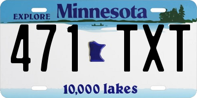 MN license plate 471TXT
