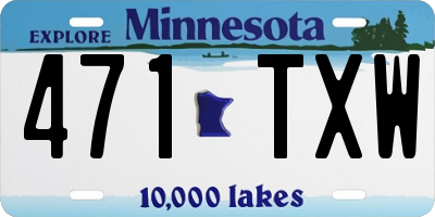 MN license plate 471TXW