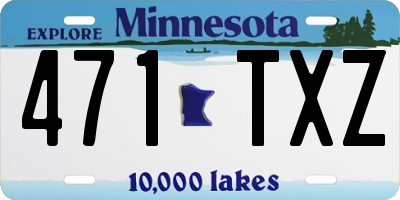 MN license plate 471TXZ