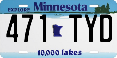 MN license plate 471TYD
