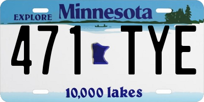 MN license plate 471TYE