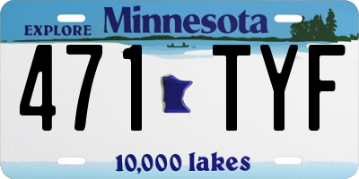 MN license plate 471TYF