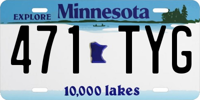MN license plate 471TYG