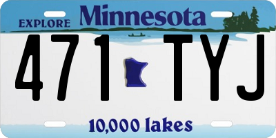 MN license plate 471TYJ