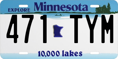 MN license plate 471TYM