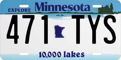 MN license plate 471TYS