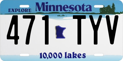 MN license plate 471TYV