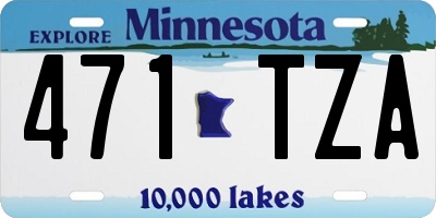 MN license plate 471TZA