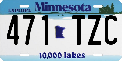 MN license plate 471TZC