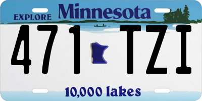 MN license plate 471TZI