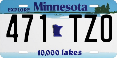 MN license plate 471TZO