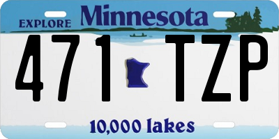 MN license plate 471TZP