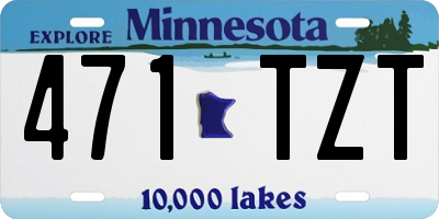 MN license plate 471TZT