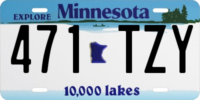 MN license plate 471TZY