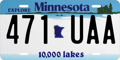 MN license plate 471UAA