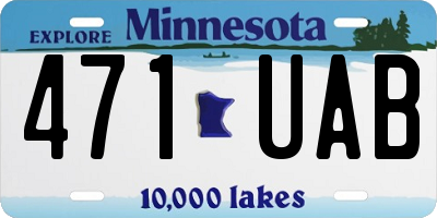 MN license plate 471UAB