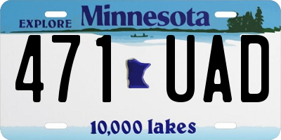 MN license plate 471UAD