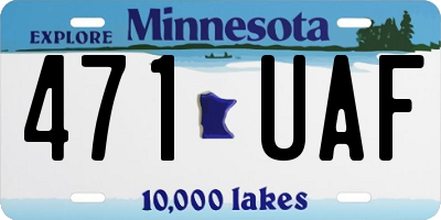 MN license plate 471UAF