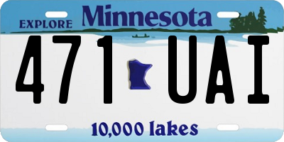 MN license plate 471UAI