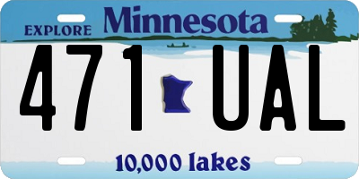 MN license plate 471UAL
