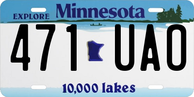 MN license plate 471UAO