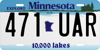 MN license plate 471UAR