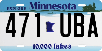 MN license plate 471UBA