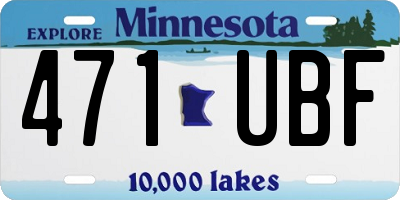 MN license plate 471UBF