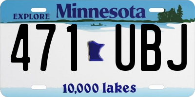 MN license plate 471UBJ