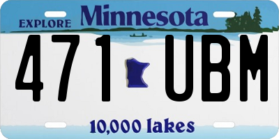 MN license plate 471UBM