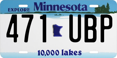 MN license plate 471UBP