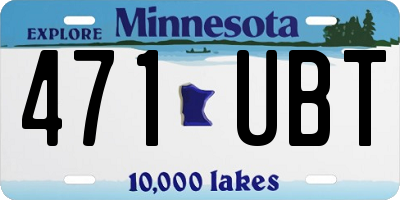 MN license plate 471UBT