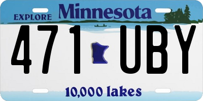 MN license plate 471UBY