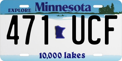 MN license plate 471UCF