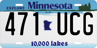 MN license plate 471UCG