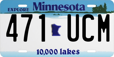 MN license plate 471UCM