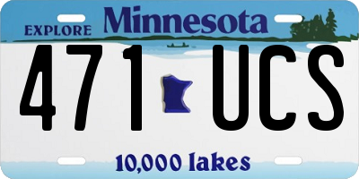 MN license plate 471UCS