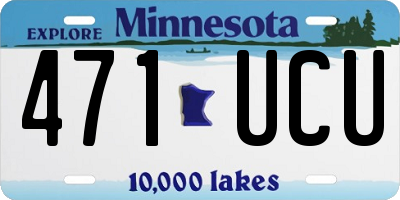 MN license plate 471UCU