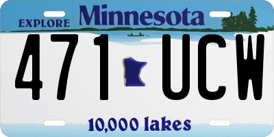MN license plate 471UCW