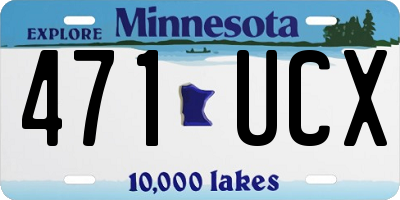 MN license plate 471UCX
